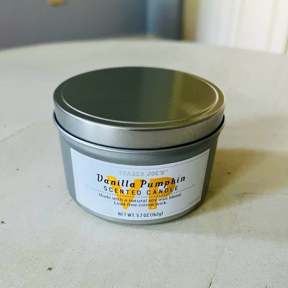 Trader Joe's Vanilla Pumpkin Candle New! 🎃🍂🍁